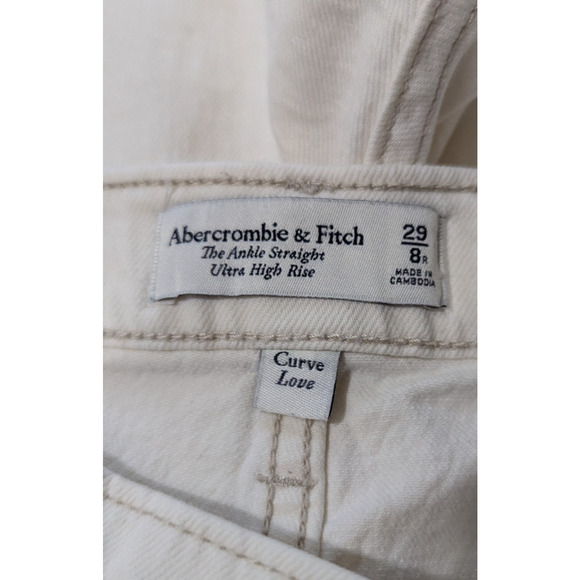 Abercrombie sz 29/8 Jeans The Ankle Straight Ultra High Rise denim 1281 - Picture 6 of 7
